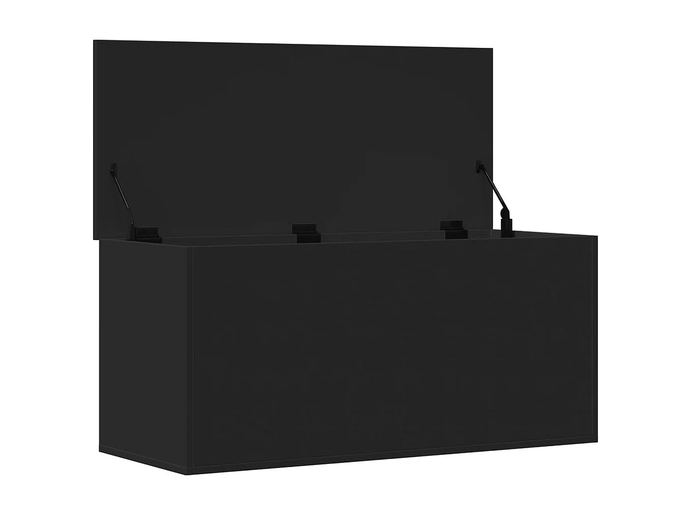 Caixa de arrumação 100x42x46 cm derivados de madeira preto