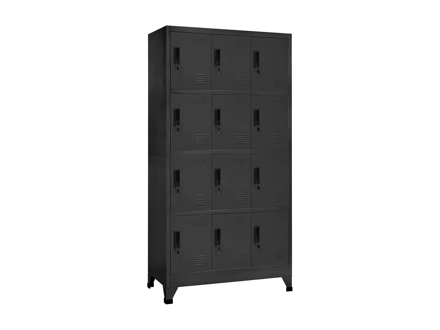 Lockerkast 90x45x180 cm staal antracietkleurig
