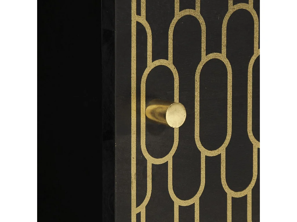 Armario auxiliar madera maciza de mango 80x33x75 cm