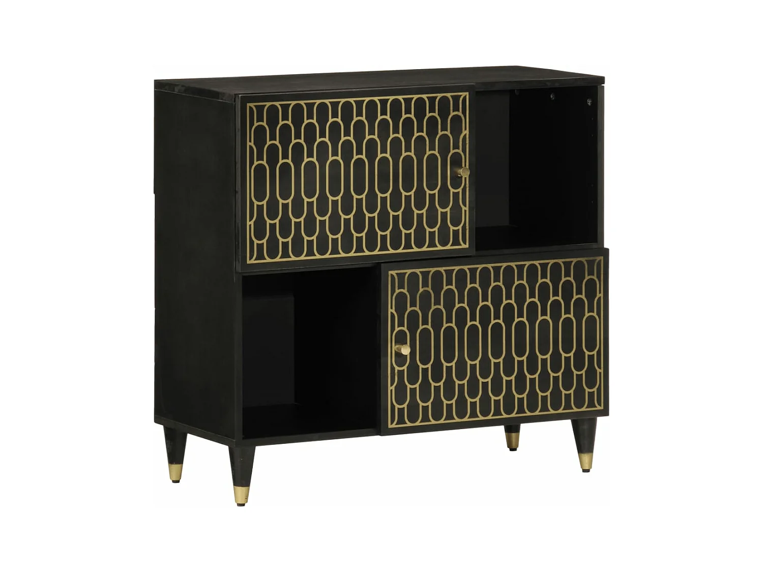 Beistellschrank 80x33x75 cm Massivholz Mango