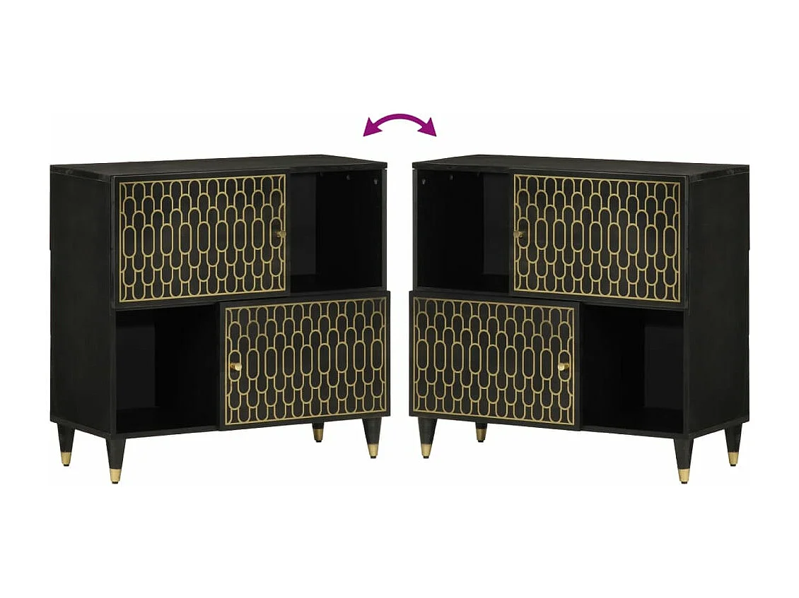 Móvel de apoio 80x33x75 cm madeira de mangueira maciça