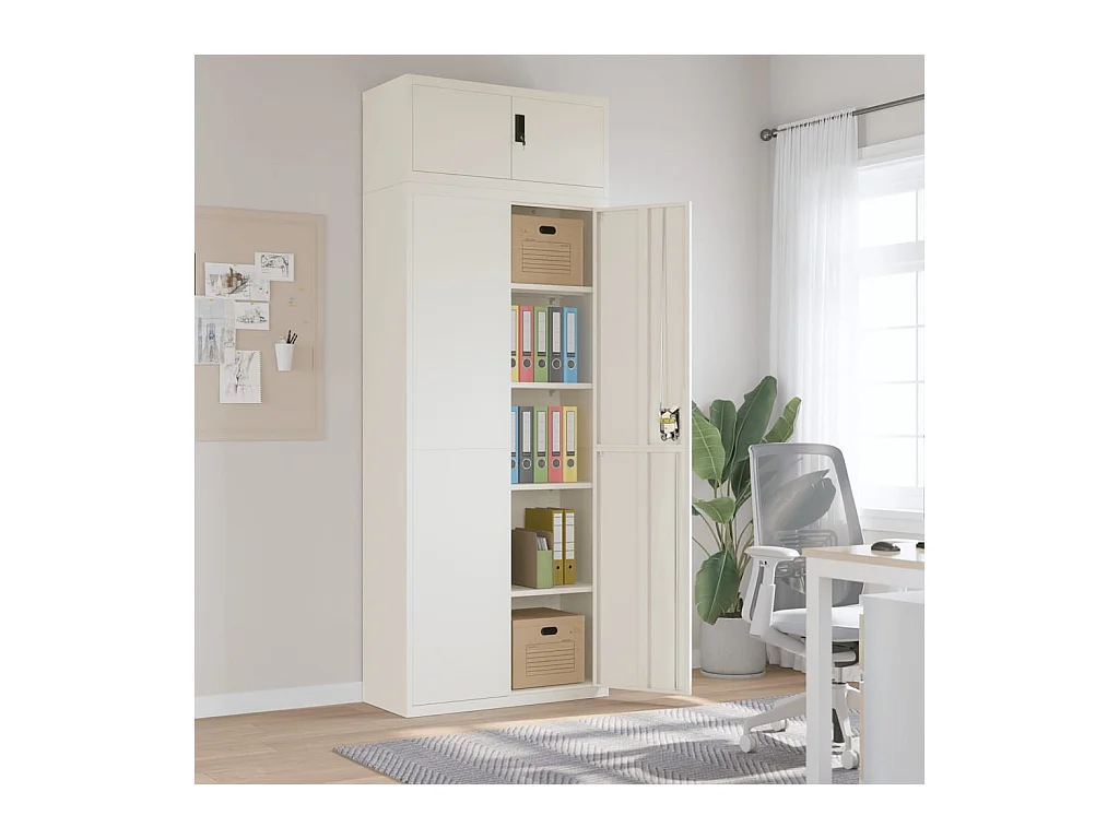Armadio Classificatore Bianco 90x40x240 cm in Acciaio
