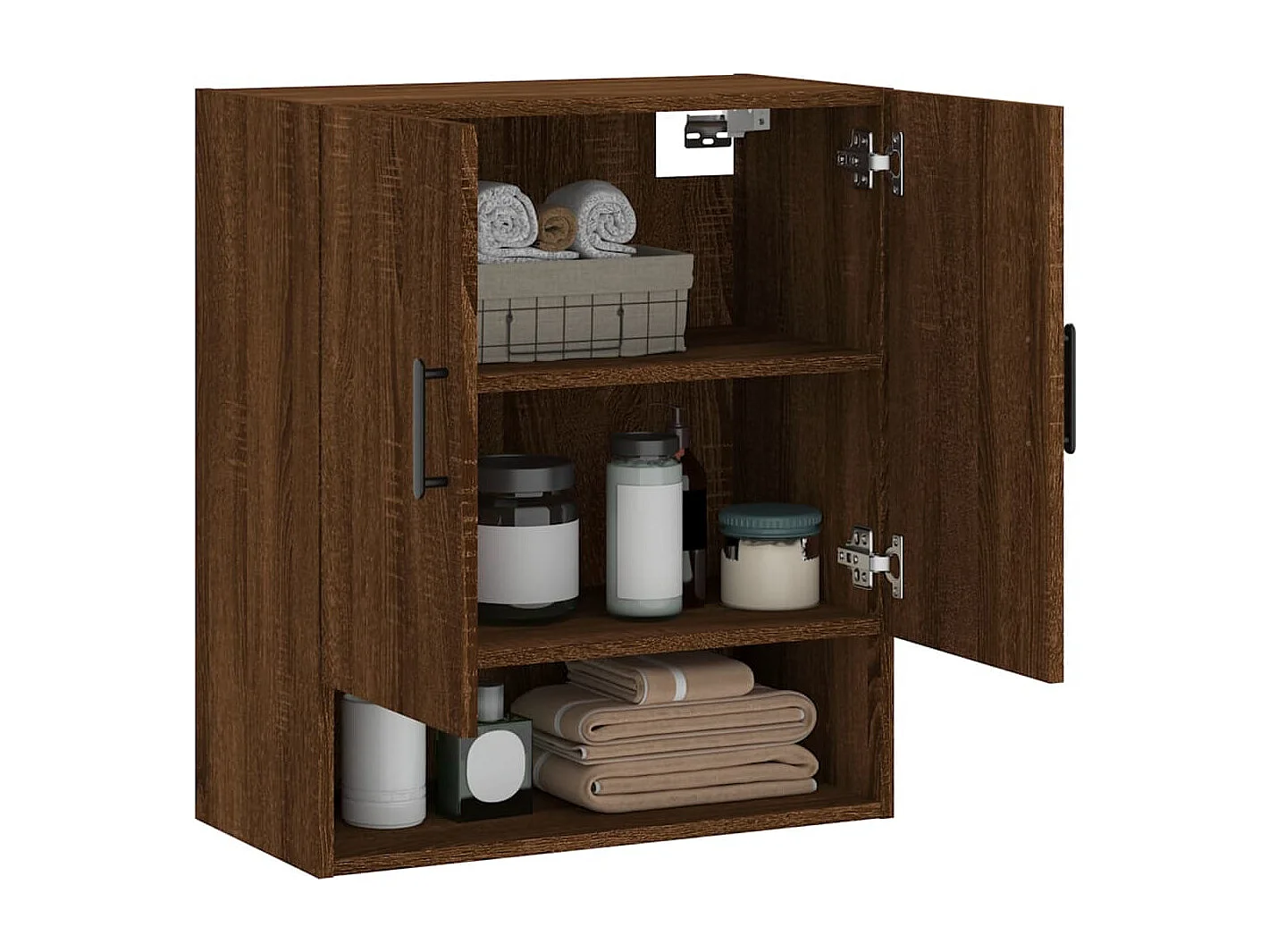 Armário parede 60x31x70 cm derivados madeira carvalho castanho