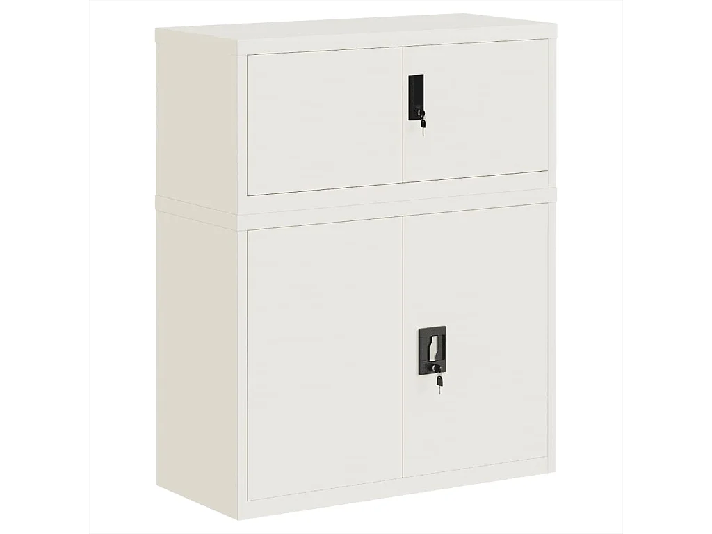 Aktenschrank Weiß 90x40x110 cm Stahl