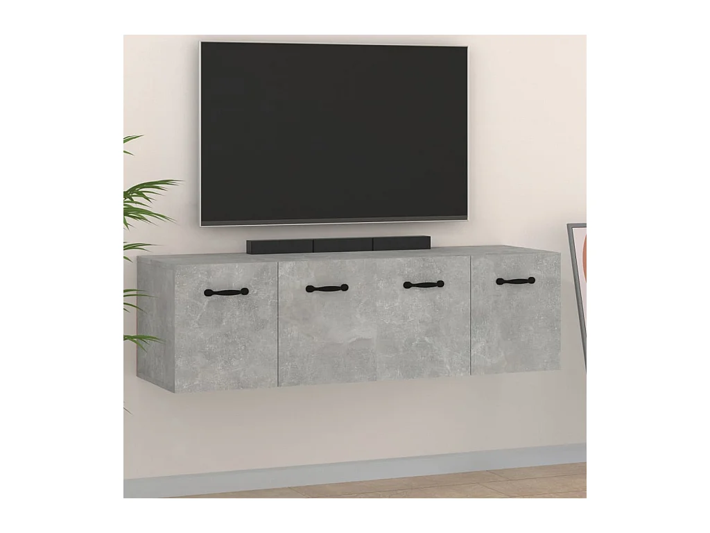 Armoires murales 2pcs Gris béton 80x35x36,5cm Bois d'ingénierie