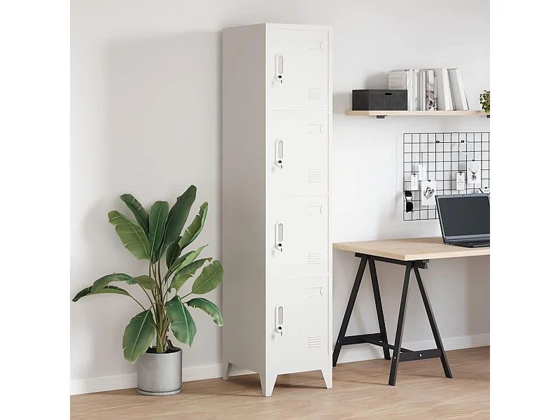 Armadietto a Chiave a 4 Scomparti 38x45x180 cm