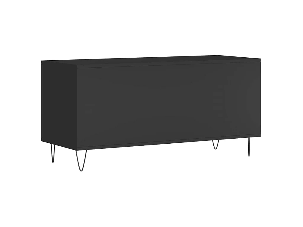 Mobile Porta Dischi Nero 100x38x48 cm in Legno Multistrato