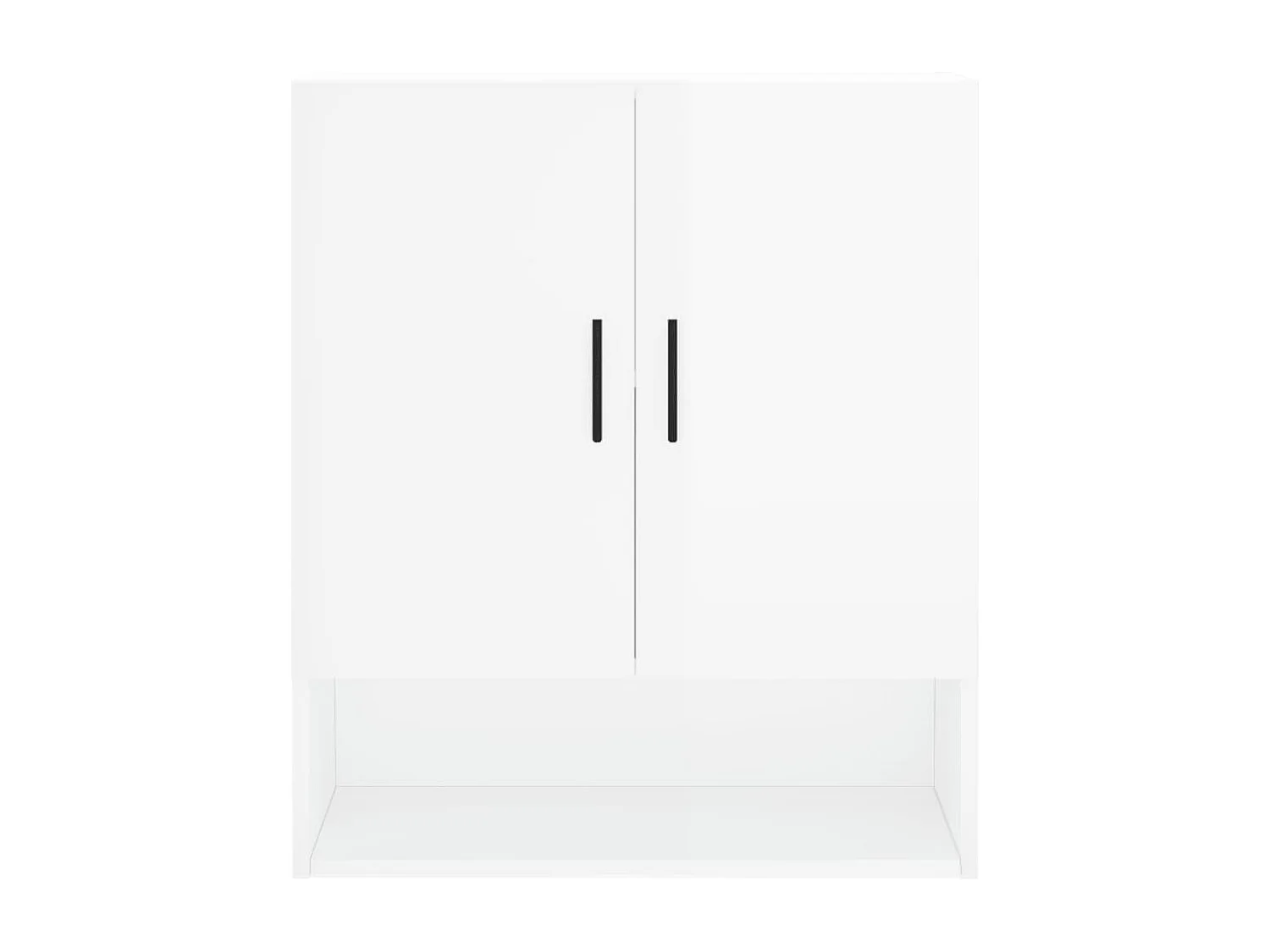 Armoire murale Blanc brillant 60x31x70 cm Bois d'ingénierie