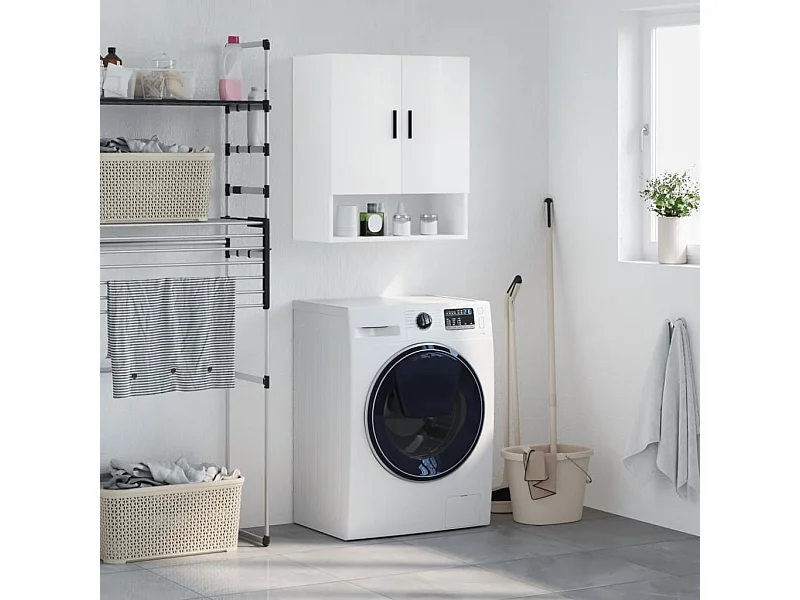 Armoire murale Blanc brillant 60x31x70 cm Bois d'ingénierie