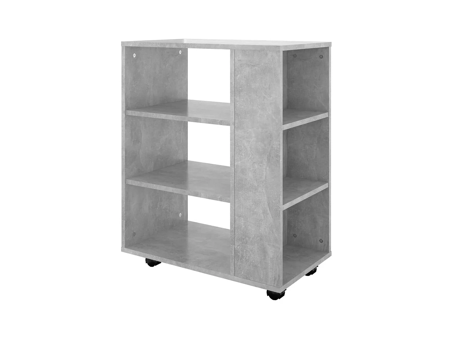 Rolkast 60x35x75 cm bewerkt hout betongrijs