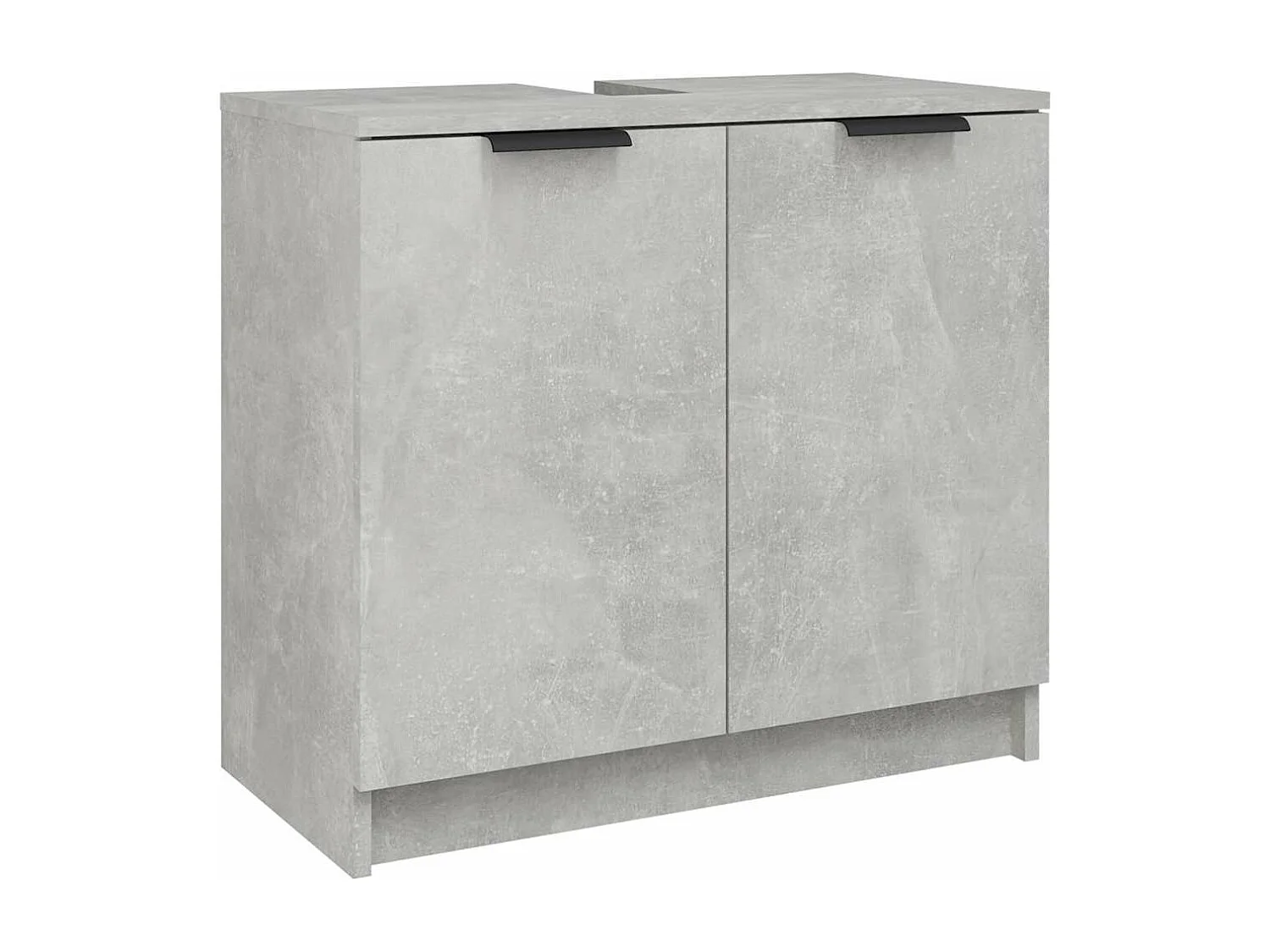 Mobile Bagno Grigio Cemento 64,5x33,5x59cm in Legno Multistrato