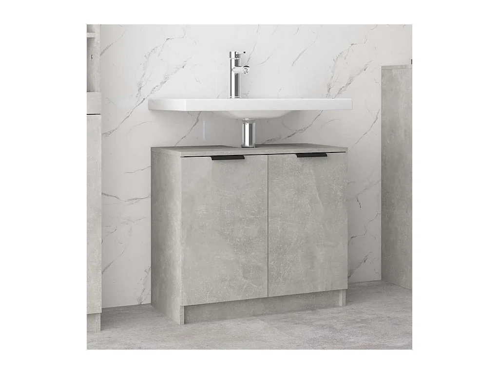 Armoire de bain Gris béton 64,5x33,5x59 cm Bois d'ingénierie