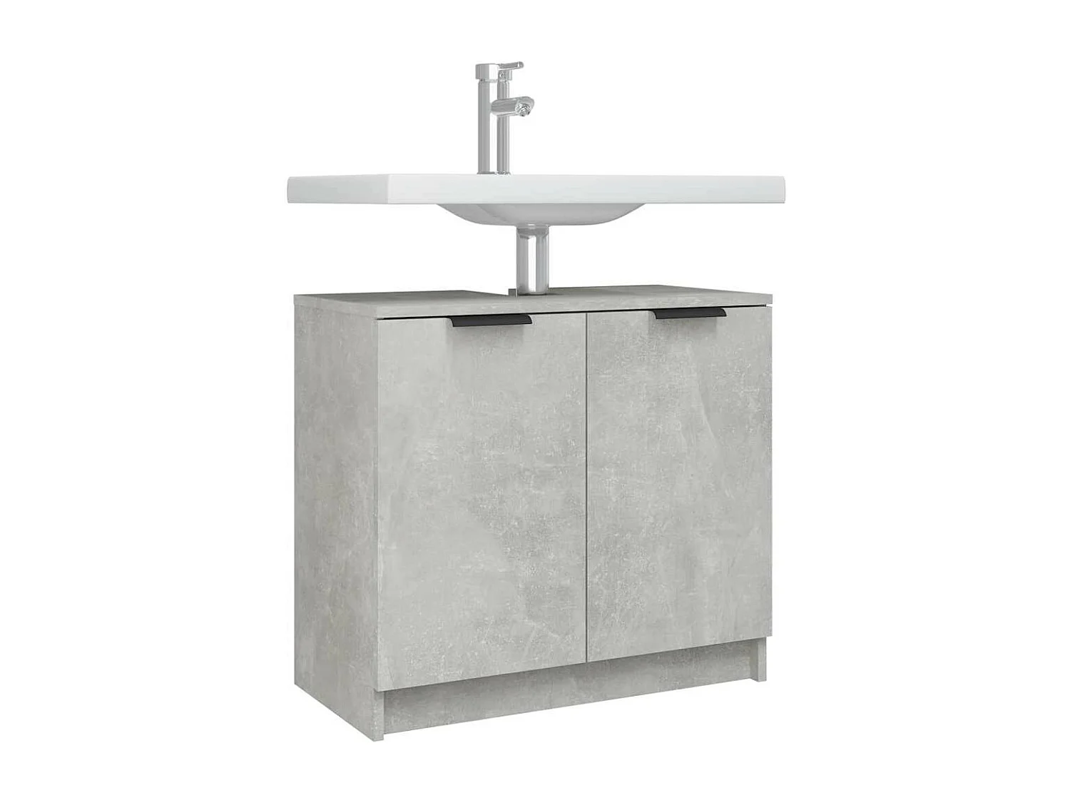 Armoire de bain Gris béton 64,5x33,5x59 cm Bois d'ingénierie