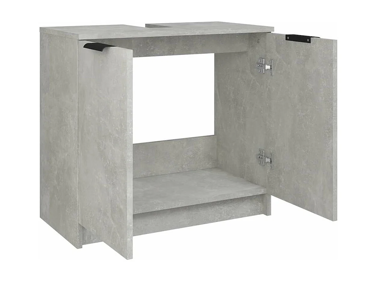 Armoire de bain Gris béton 64,5x33,5x59 cm Bois d'ingénierie
