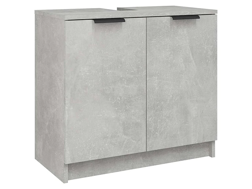 Armoire de bain Gris béton 64,5x33,5x59 cm Bois d'ingénierie