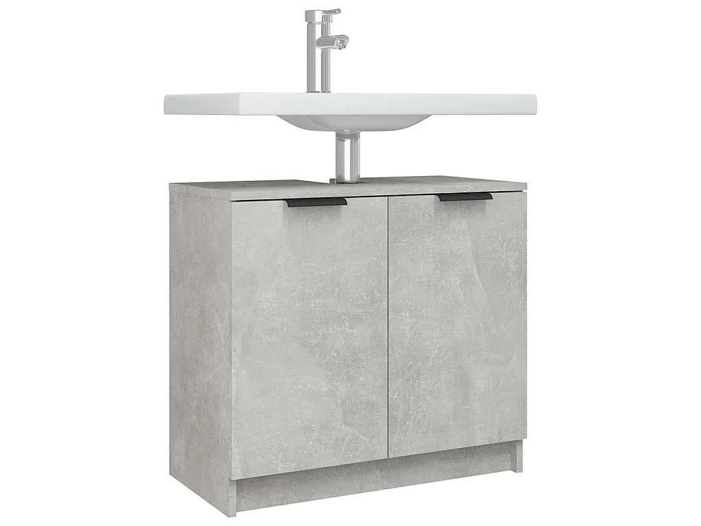 Armoire de bain Gris béton 64,5x33,5x59 cm Bois d'ingénierie