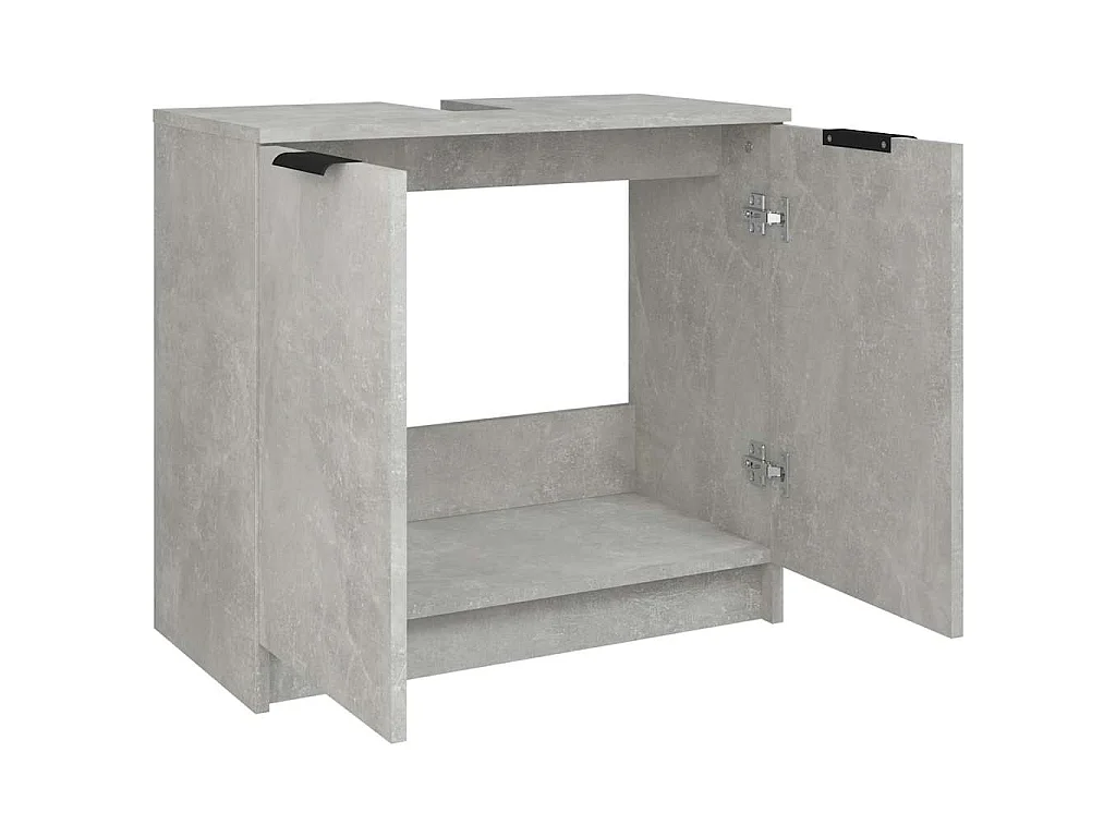 Armoire de bain Gris béton 64,5x33,5x59 cm Bois d'ingénierie
