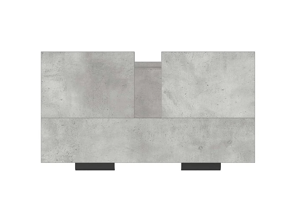 Armoire de bain Gris béton 64,5x33,5x59 cm Bois d'ingénierie