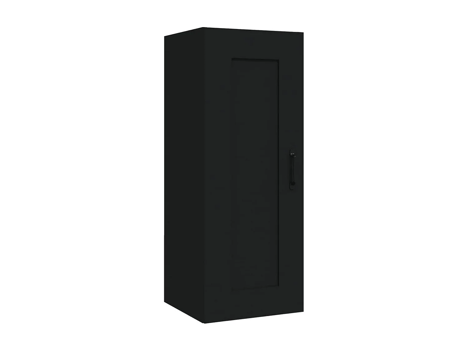 Armadietto a Muro Nero 35x34x90 cm in Legno Multistrato