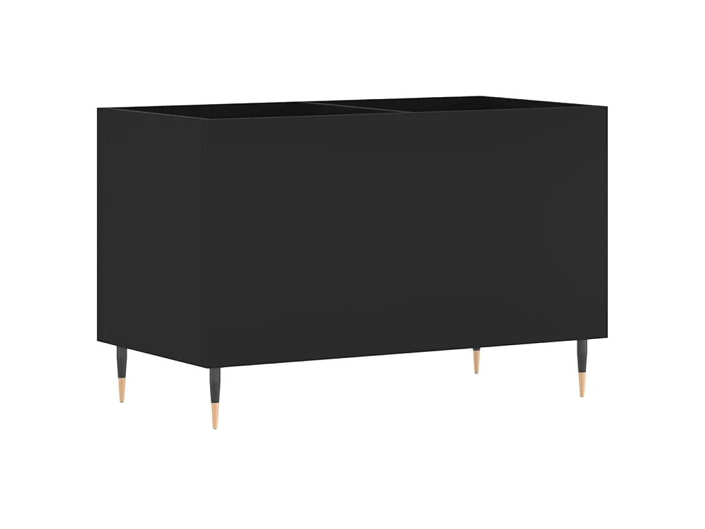 Armoire à disques noir 74,5x38x48 cm bois d'ingénierie