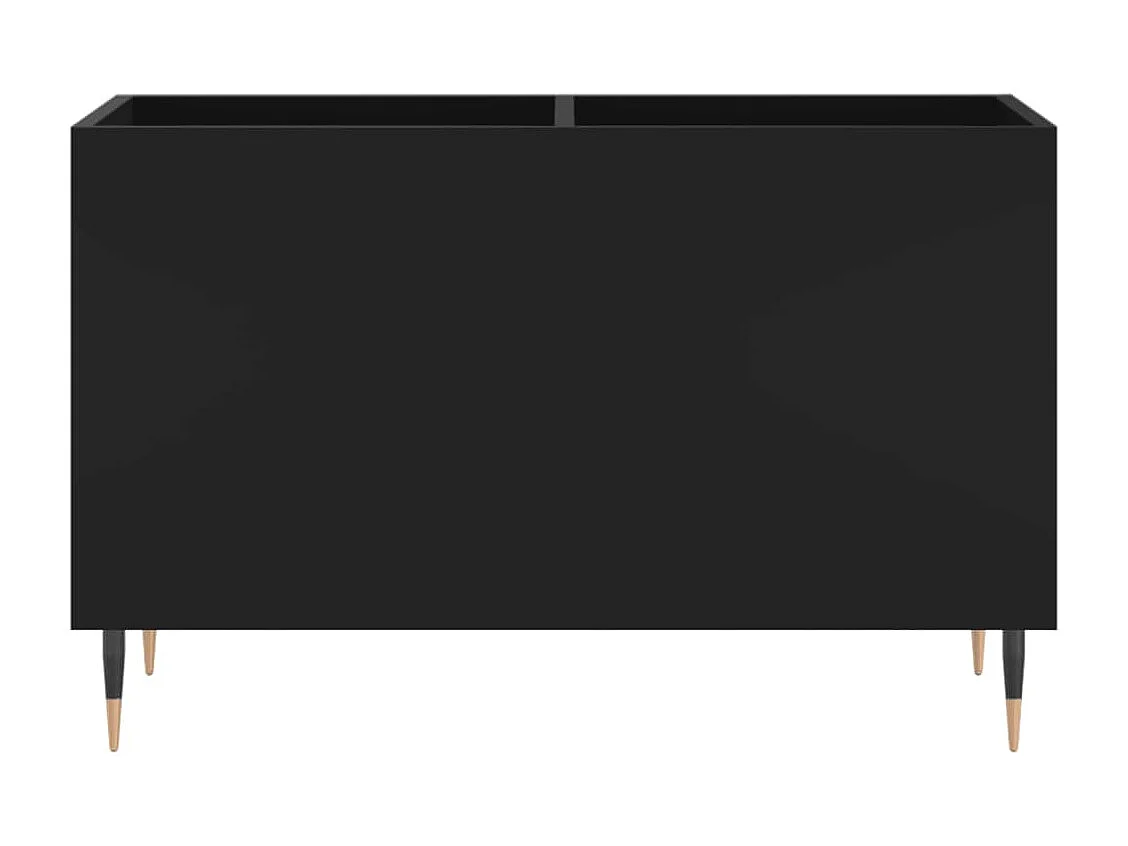 Armoire à disques noir 74,5x38x48 cm bois d'ingénierie