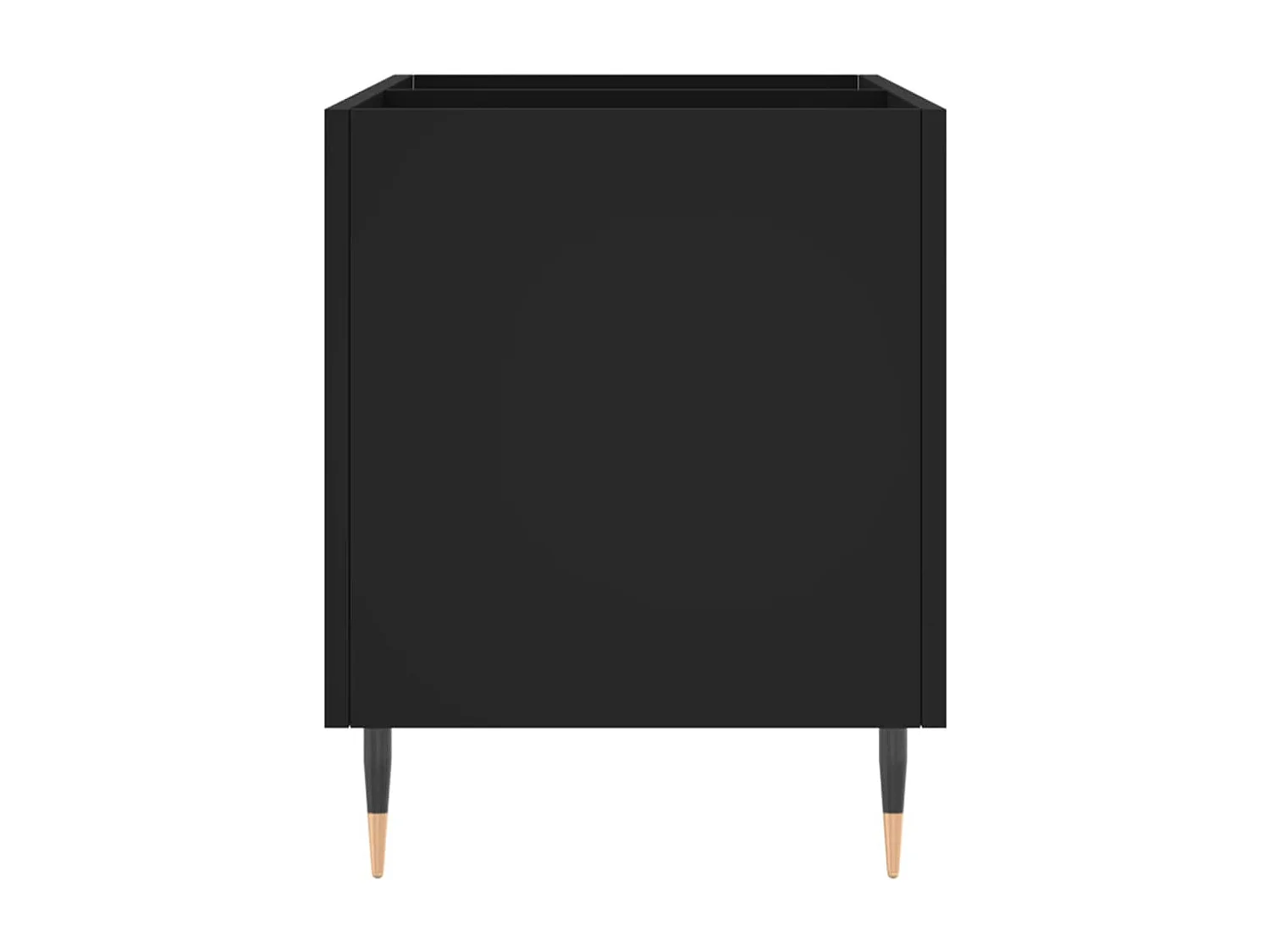 Armoire à disques noir 74,5x38x48 cm bois d'ingénierie
