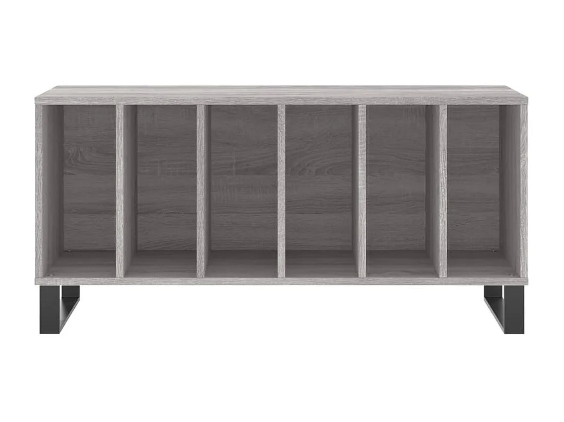 Mobile Porta Dischi Grigio Sonoma 100x38x48cm Legno Multistrato