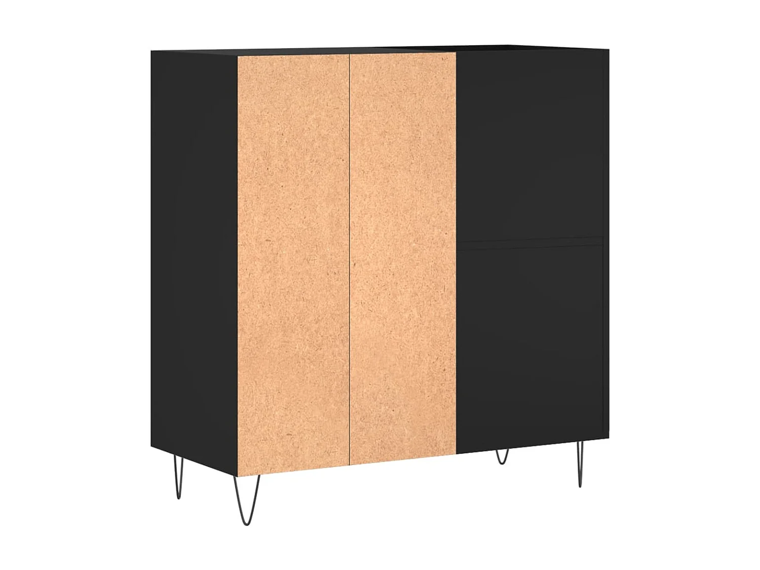 Armoire à disques noir 84,5x38x89 cm bois d'ingénierie