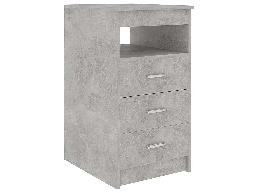 Armoire à tiroirs Gris béton 40x50x76 cm Bois d'ingénierie