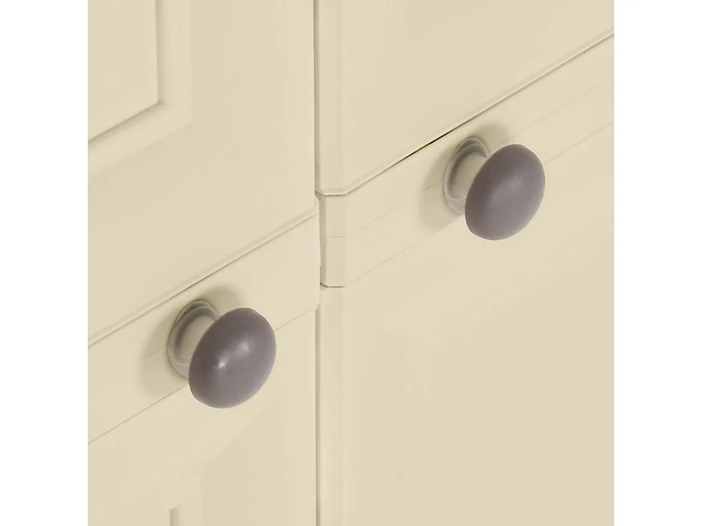 Armoire plastique 79x43x125 cm design de bois blanc angora