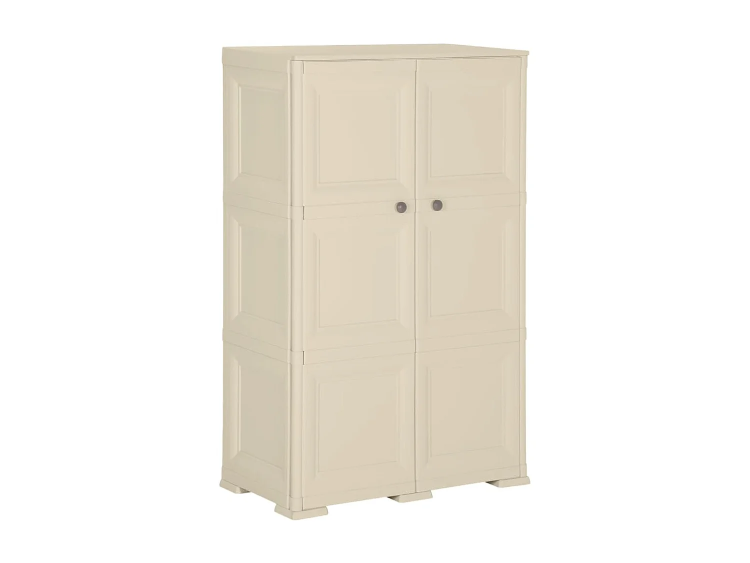 Kunststoffschrank 79x43x125 cm Holzdesign Angora-Weiß