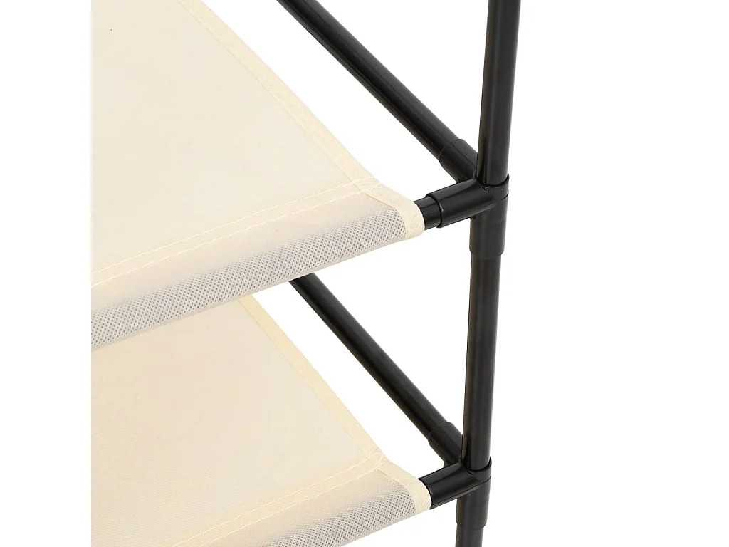 Armário de arrumação com 4 cestos tecido 63x30x71 cm aço creme