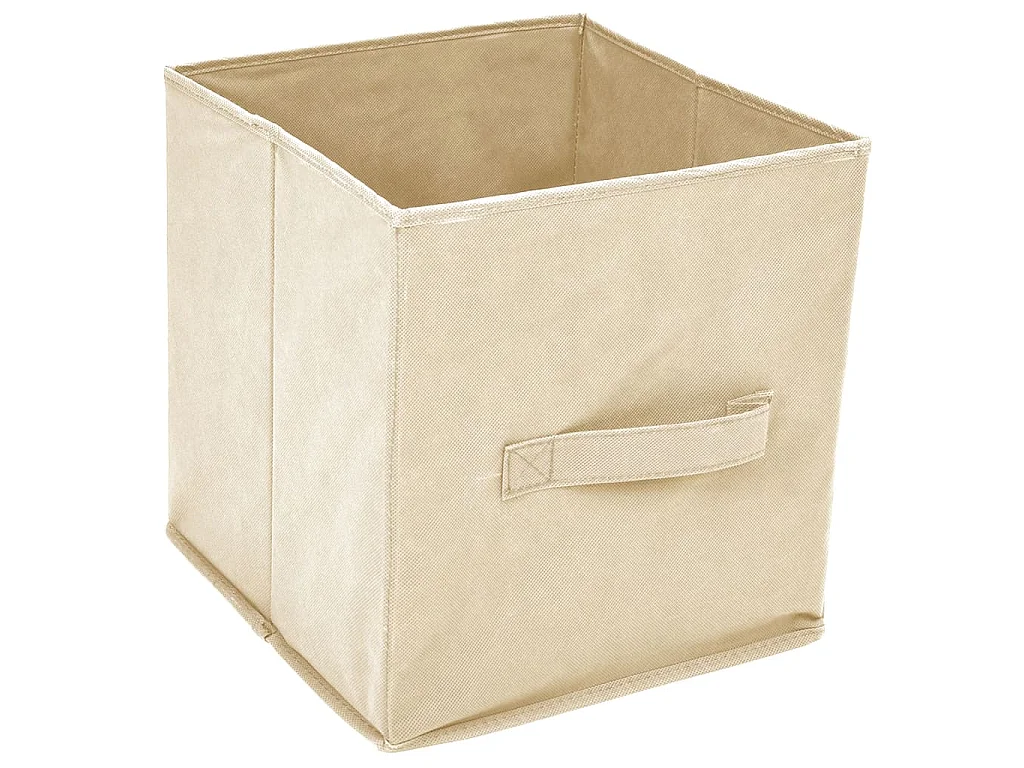 Armoire de rangement 4 paniers en tissu Crème 63x30x71 cm Acier