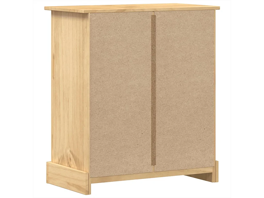 Cassettiera Corona 80x43x91 cm in Legno Massello di Pino