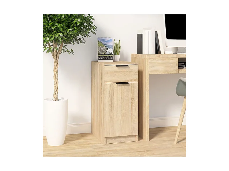 Bureaukast 33,5x50x75 cm bewerkt hout sonoma eikenkleurig