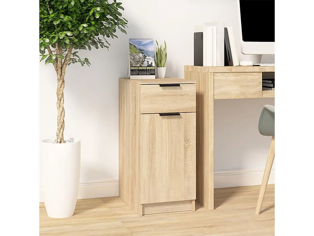 Armadietto da Scrivania Rovere Sonoma 33,5x50x75 cm Legno