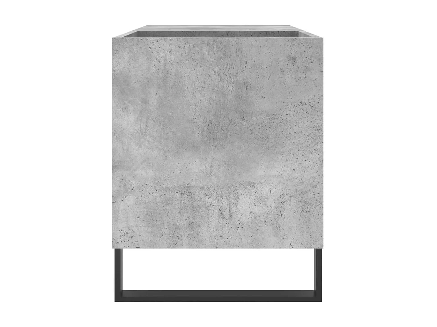 Mueble de discos madera de ingeniería gris hormigón 85x38x48 cm