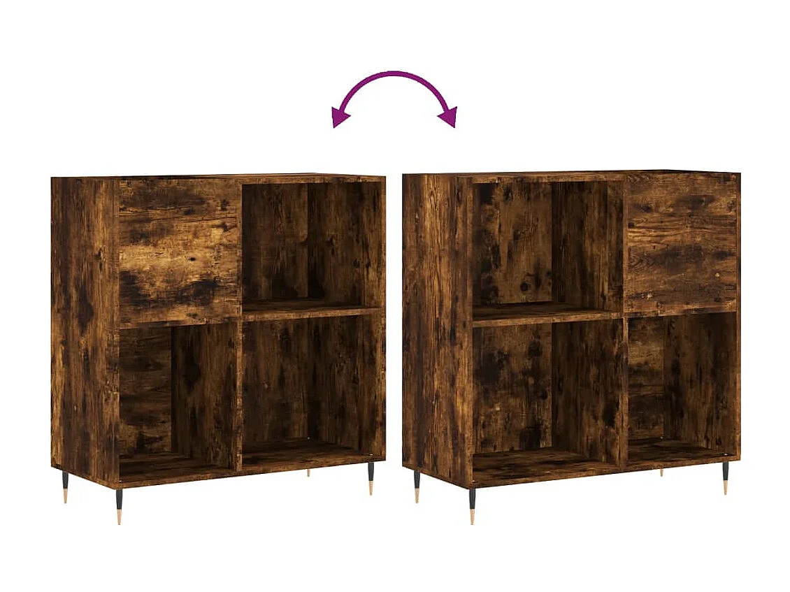 Plattenschrank Räuchereiche 84,5x38x89 cm Holzwerkstoff