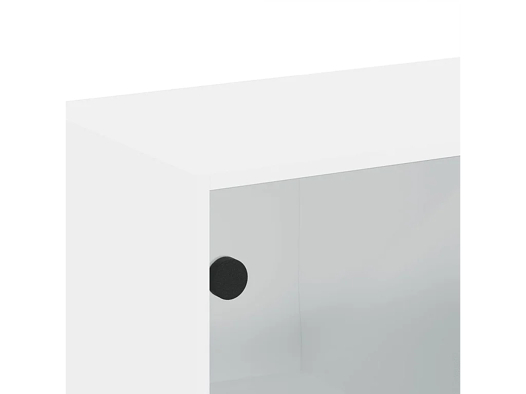 Wandkasten met glazen deuren 2 st 68,5x37x35 cm wit