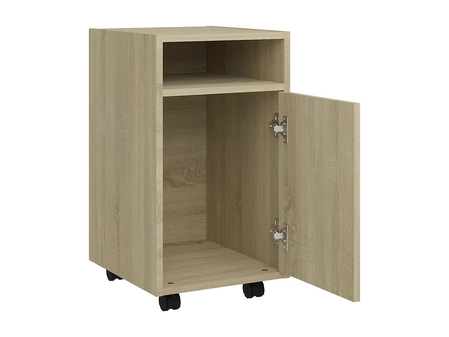 Armoire latérale avec roues Chêne Sonoma Bois d'ingénierie