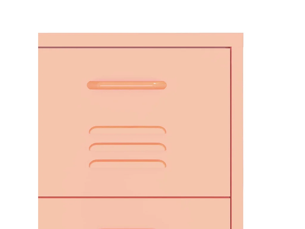 Armario de almacenamiento acero rosa 80x35x101,5 cm