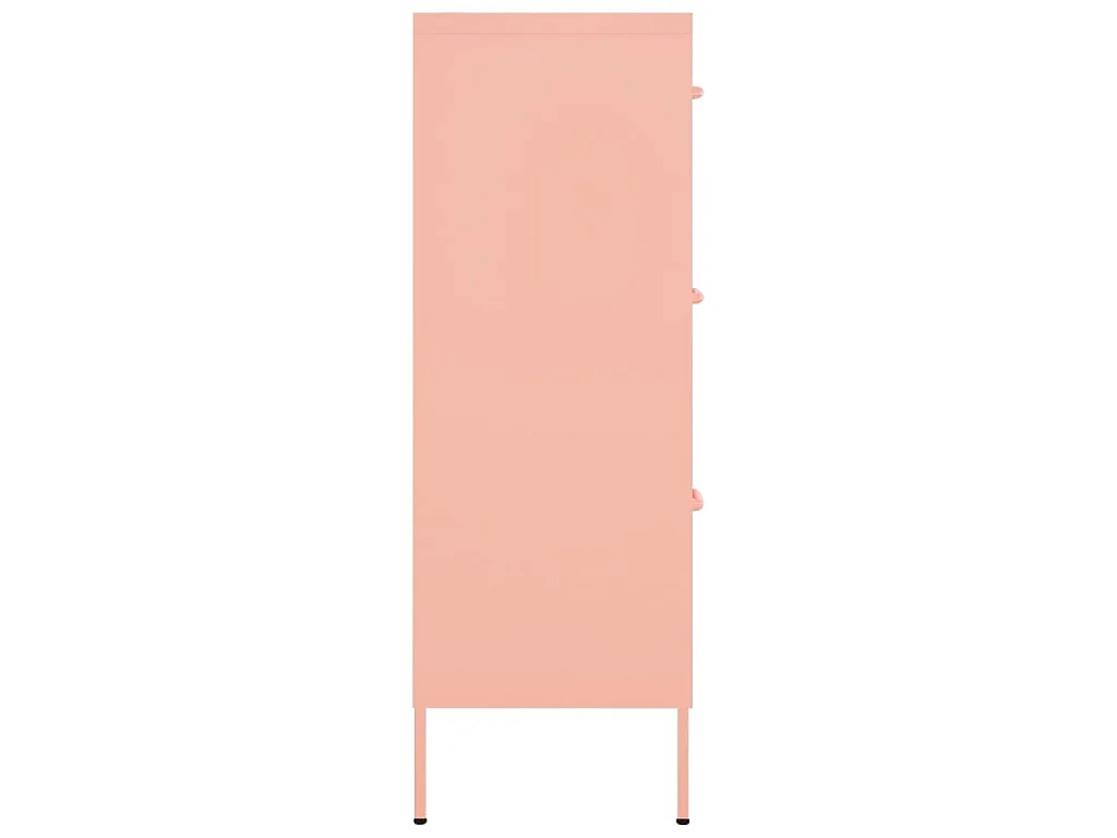 Armoire à tiroirs Rose 80x35x101,5 cm Acier