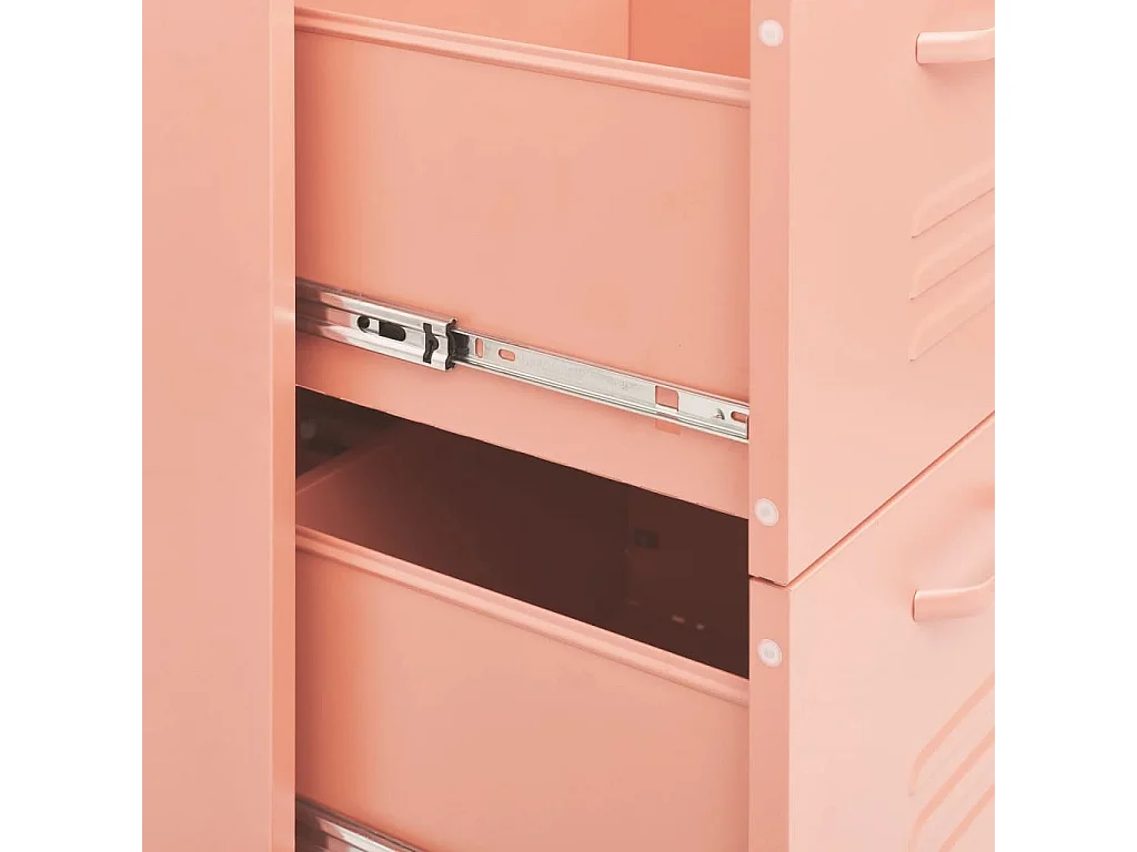 Armoire à tiroirs Rose 80x35x101,5 cm Acier