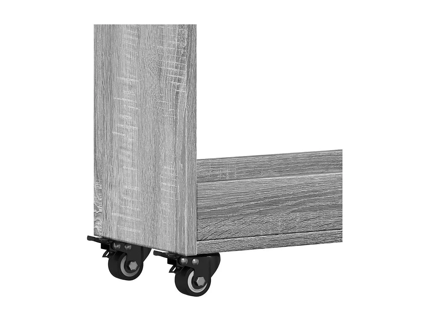 Kast met wieltjes 60x22x79 bewerkt hout grijs sonoma