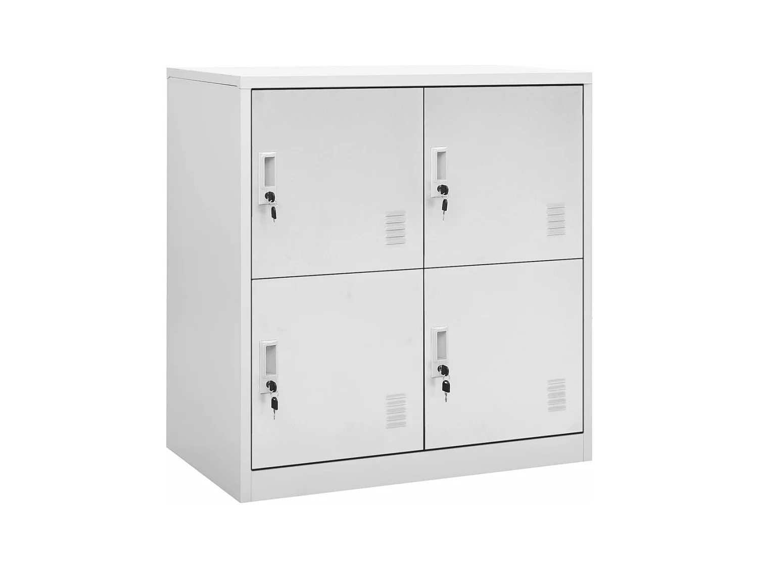 Armadietto con Chiave Grigio Chiaro 90x45x92,5 cm in Acciaio