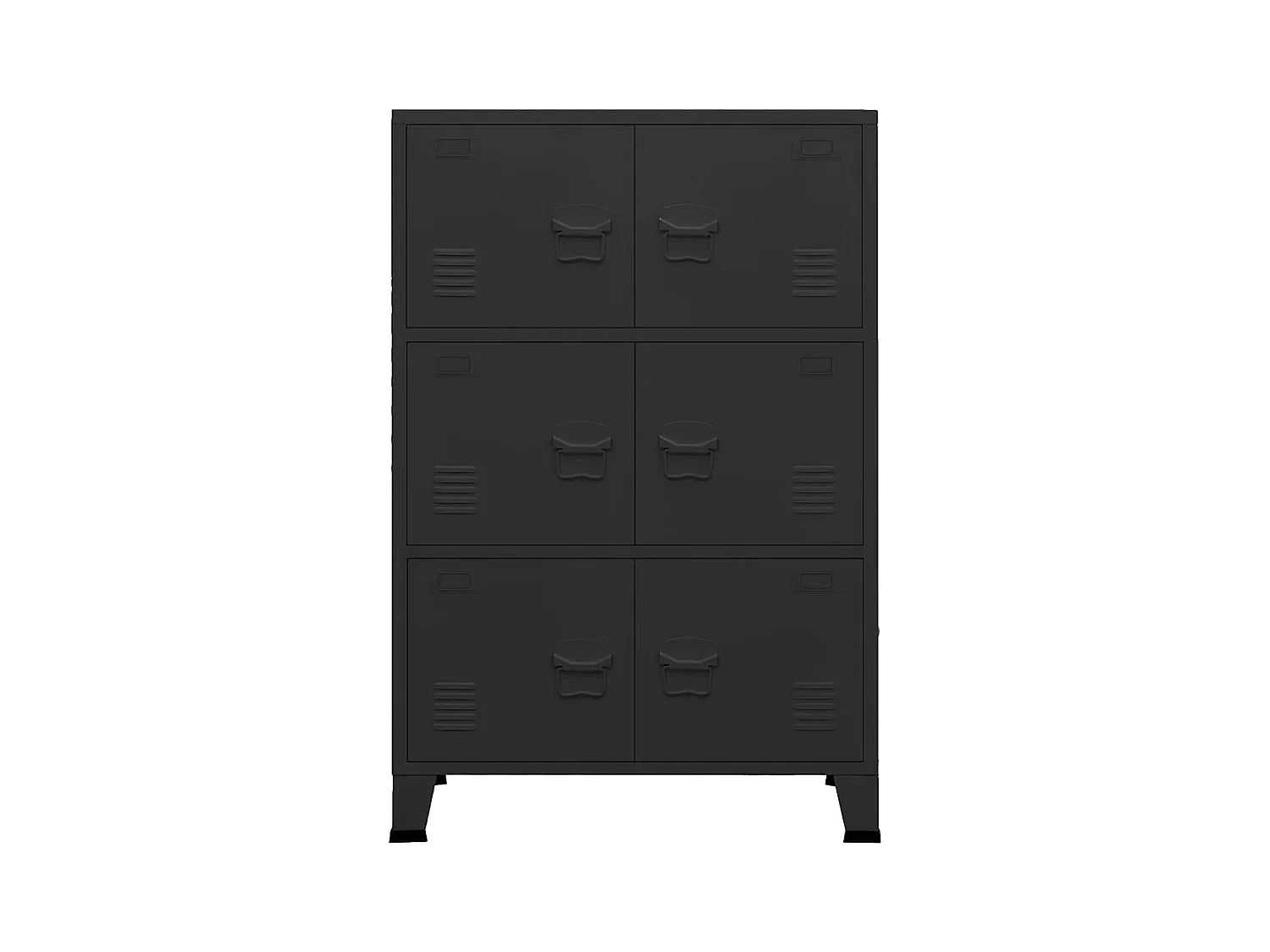 Opbergkast industrieel 75x40x115 cm metaal zwart