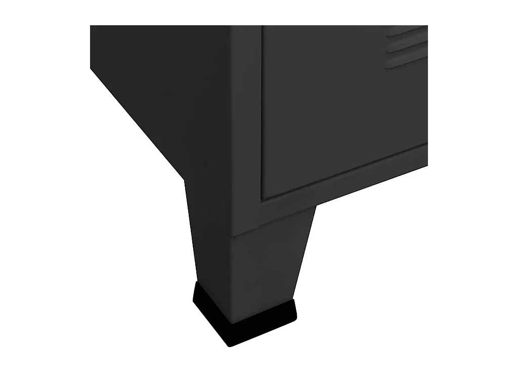 Opbergkast industrieel 75x40x115 cm metaal zwart