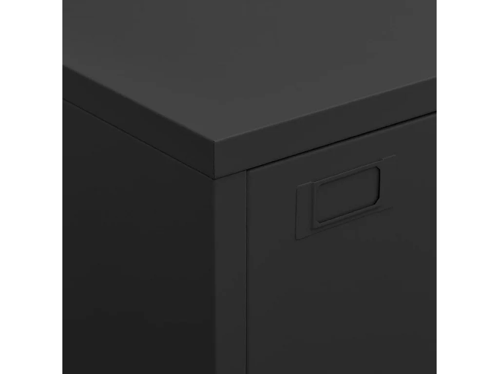 Opbergkast industrieel 75x40x115 cm metaal zwart