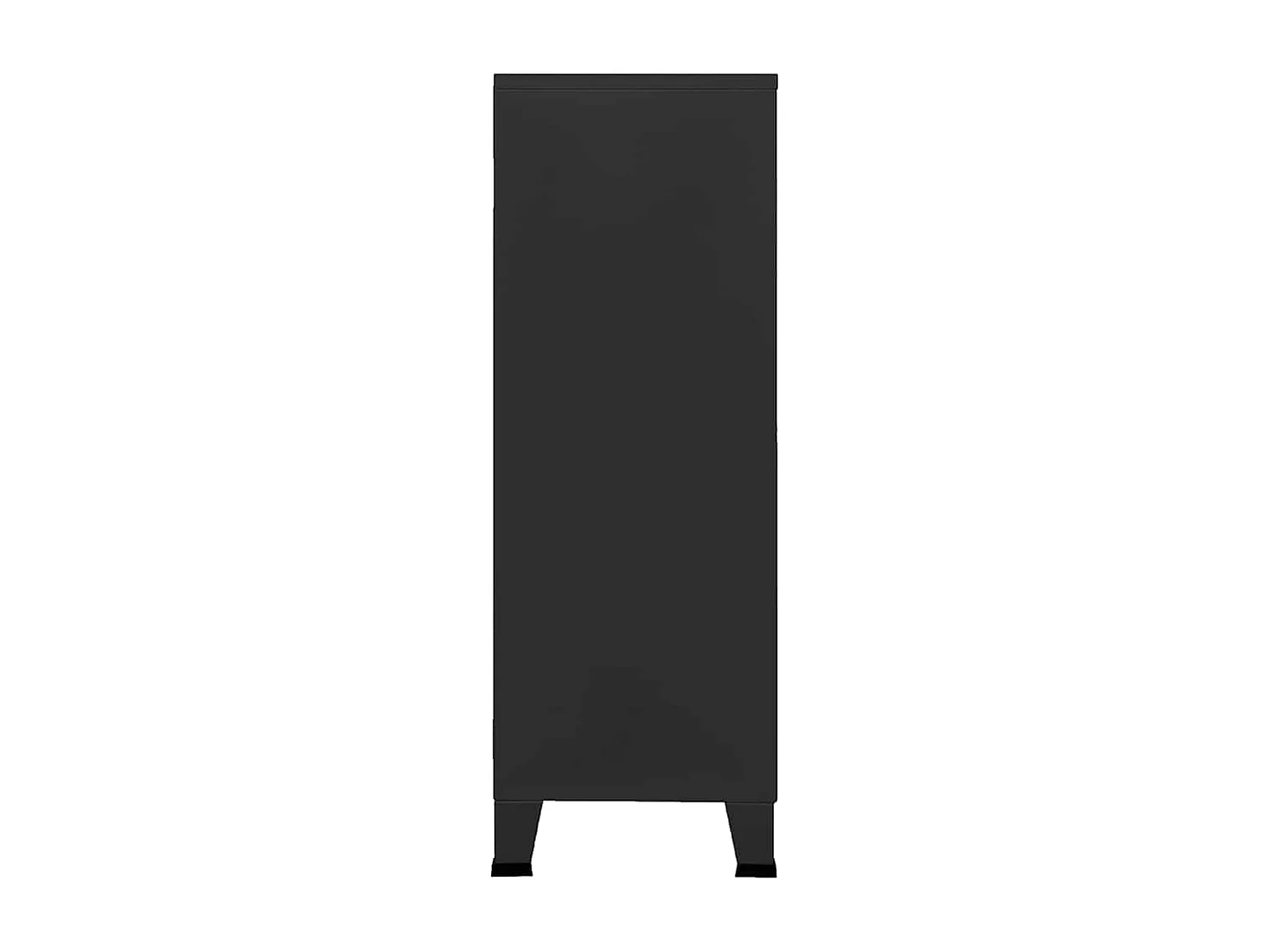 Coffre de rangement industriel Noir 75x40x115 cm Métal