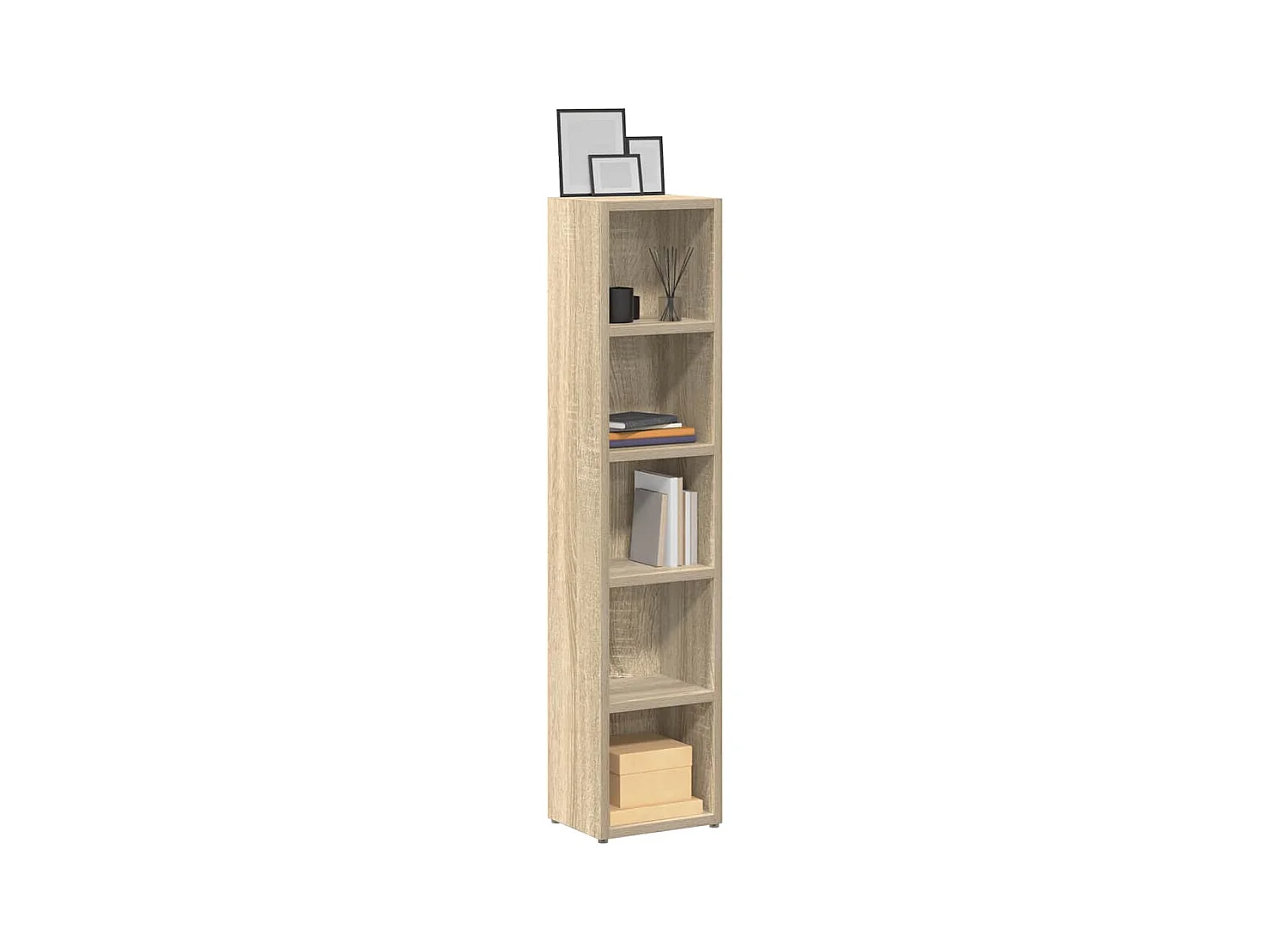 Mobili Porta CD 2pz Rovere Sonoma 21x16x93,5 Legno Multistrato